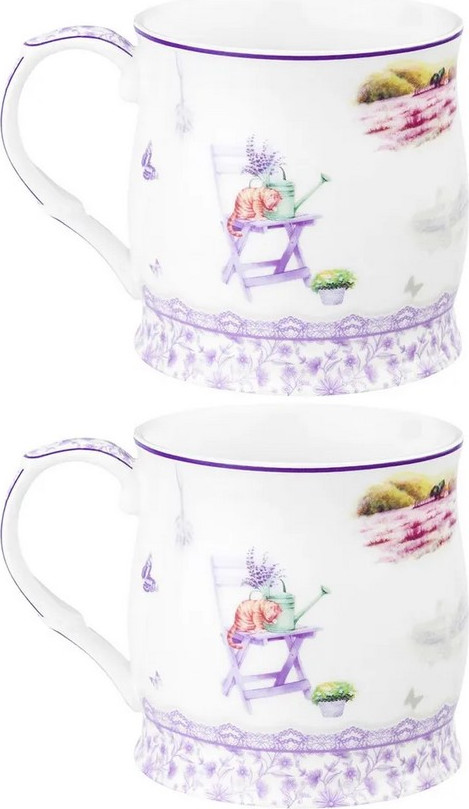 Набор кружек Elan Gallery Лаванда New Bone China / 420769 — фото 6