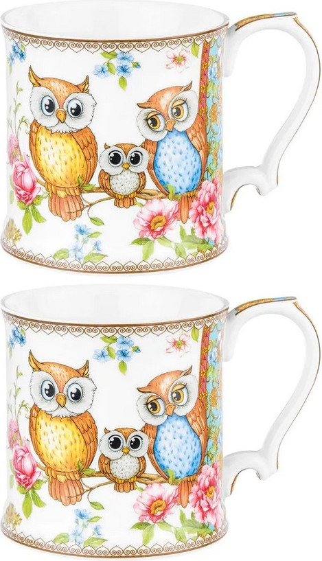 Набор кружек Elan Gallery Совушки New Bone China / 420782