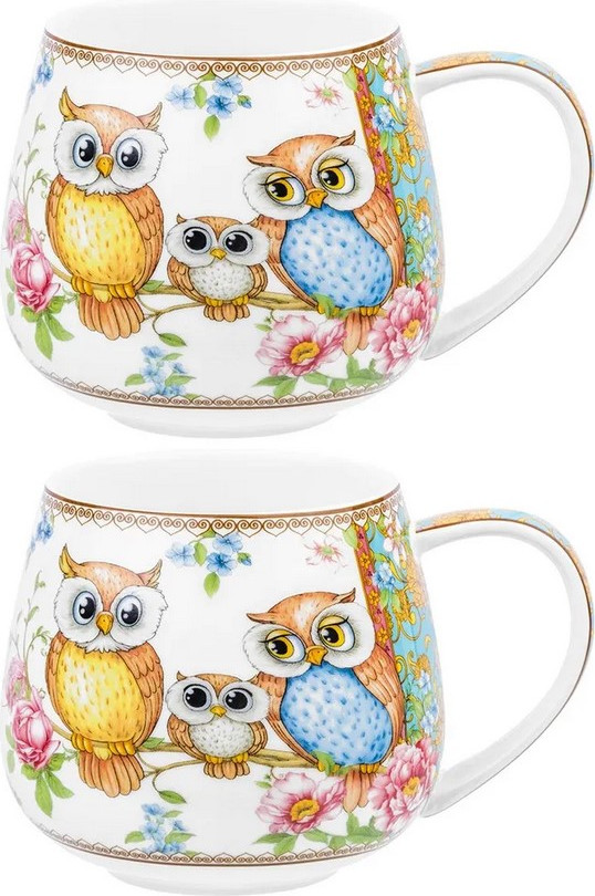 Набор кружек Elan Gallery Совушки New Bone China / 420783