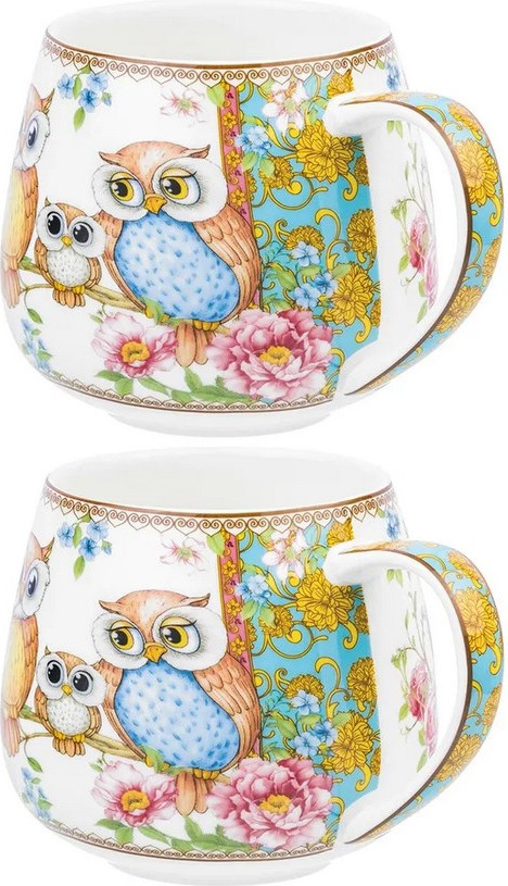 Набор кружек Elan Gallery Совушки New Bone China / 420783 — фото 5