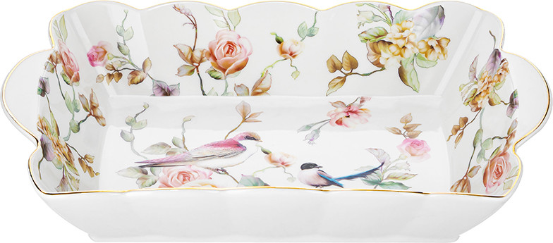 Блюдо Elan Gallery Певчие птички New Bone China / 730870