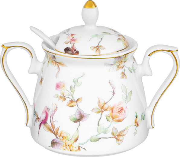Сахарница Elan Gallery Певчие птички New Bone China / 730876 — фото 2