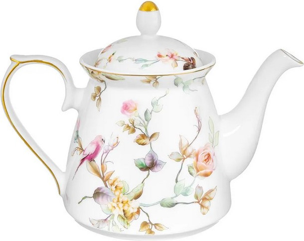 Заварочный чайник Elan Gallery Певчие птички New Bone China / 730878