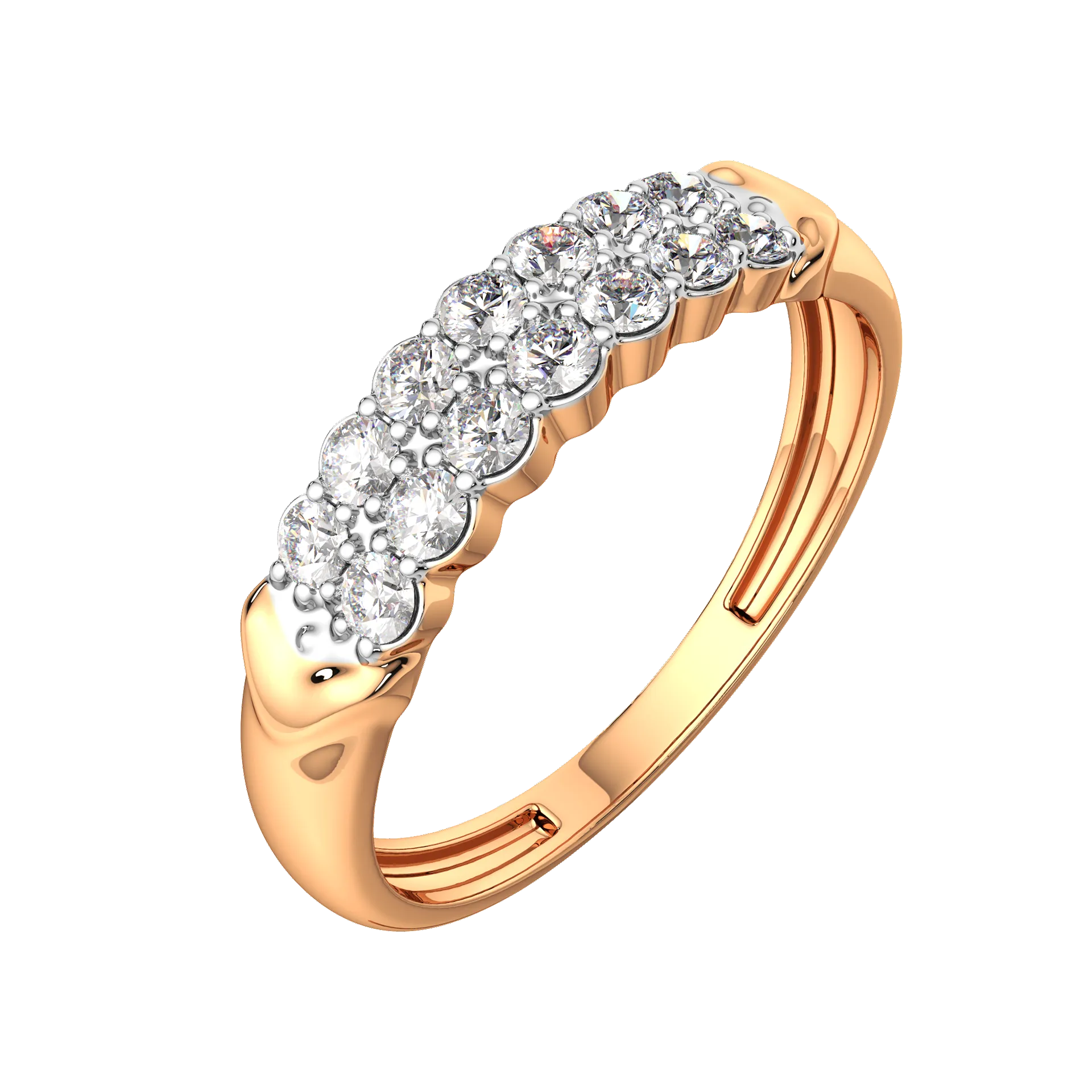 Кольцо из розового золота ZORKA 210837.14K.R (р.18, с фианитами) — фото 2