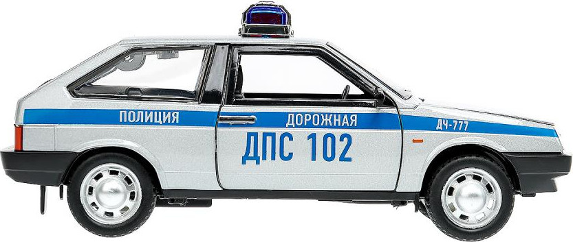 Масштабная модель автомобиля Технопарк Lada Ваз 2108 Полиция / 2108-124SL-POL-GY — фото 2