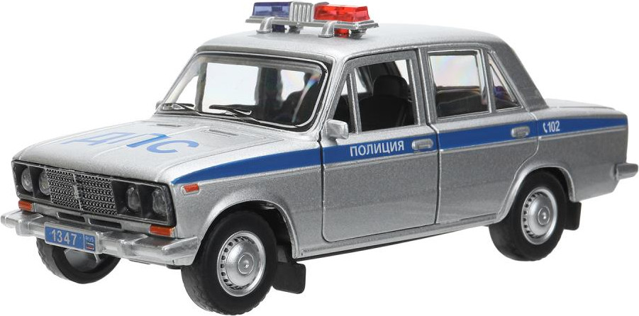 Автомобиль игрушечный Технопарк Lada Ваз-2106 Полиция / 2106-132SLPOL-SR