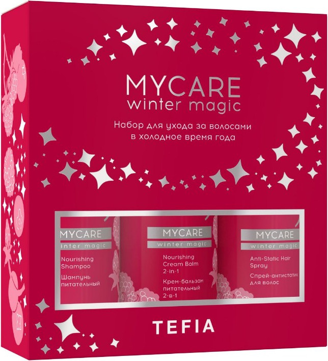 Набор косметики для волос Tefia MyCare Winter Magic Шампунь+Бальзам+Спрей (300мл+300мл+250мл)