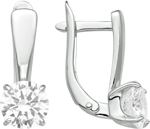 Серьги из серебра 7 КАРАТ П2217-039С (с фианитами)