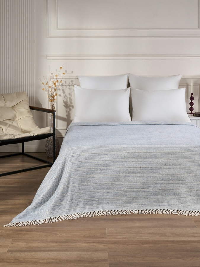 Плед Karven 1.5сп 150x200 / PL024 SAYAK v8/Mavi