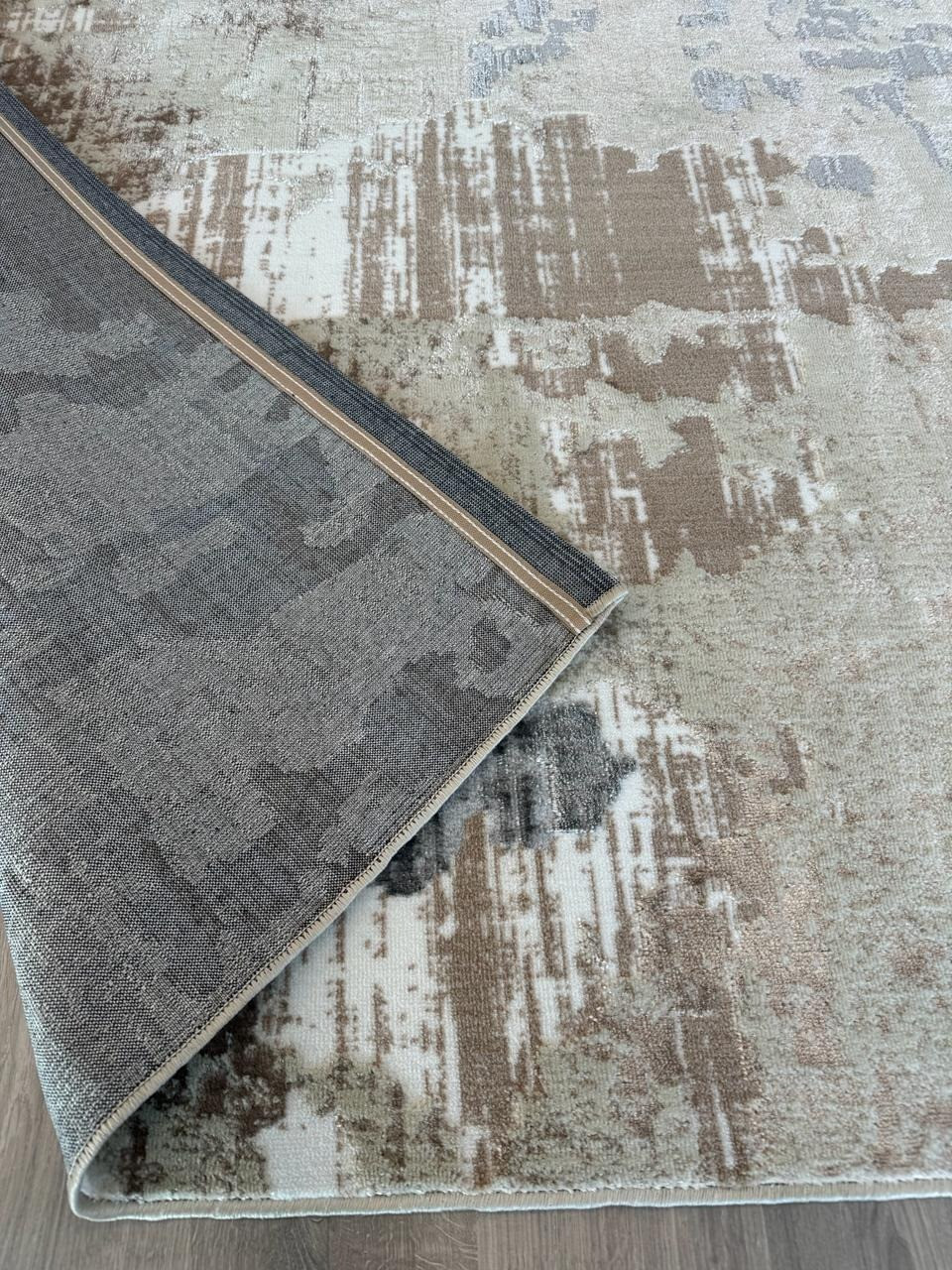 Ковер Radjab Carpet Бьянка Прямоугольник D051A (1.5x2, Cream Shirink/Vizon Fdy) — фото 3