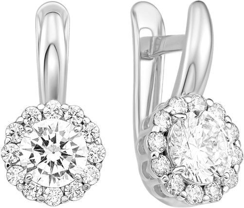 Серьги из серебра 7 КАРАТ П2217-037С (с фианитами)