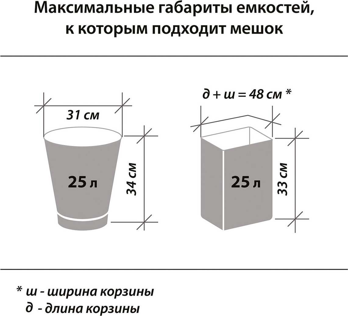 Пакеты для мусора Laima Стандарт / 601377 (30л, 30шт, черный) — фото 6