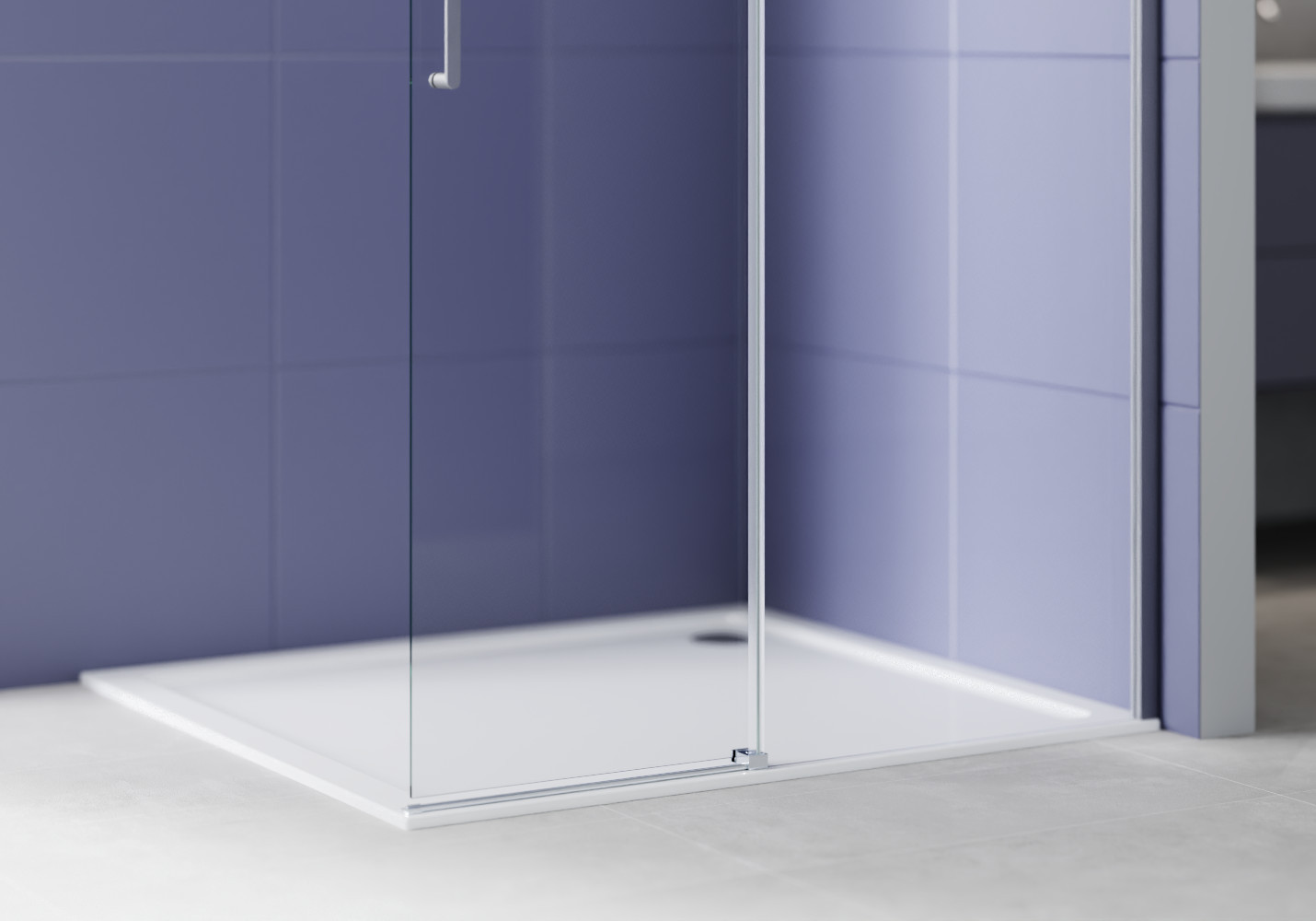 Душевая стенка Aquatek Walk in с держателем 120x200 / AAQ.WISL.120.1GM (оружейная сталь/прозрачное стекло) — фото 5