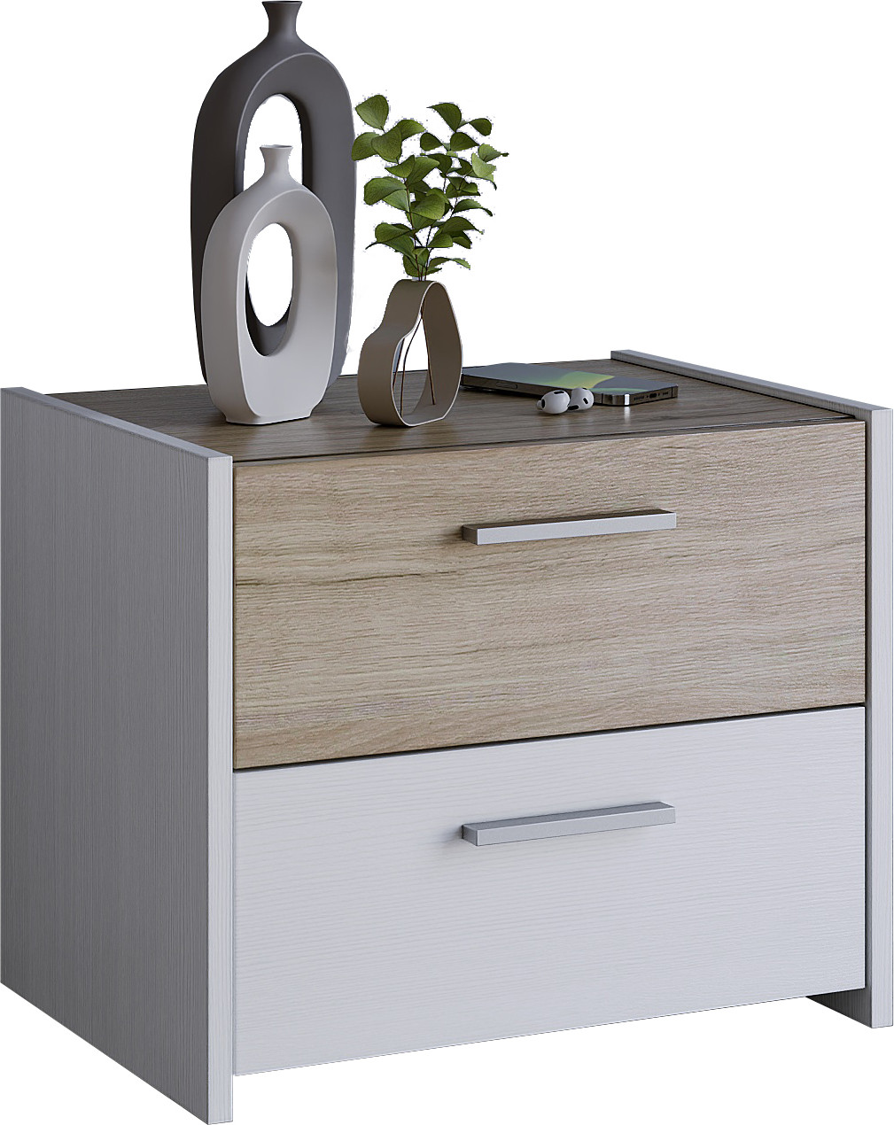 Прикроватная тумба Евва Венеция ВН-2S (бодега белый/гикори кингстон) — фото 2