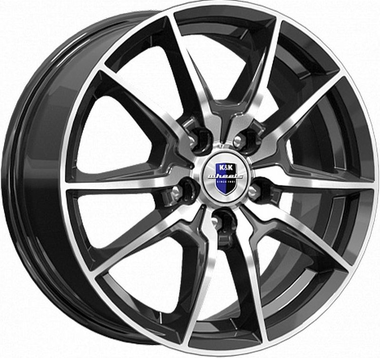 Литой диск K&K Адамар 16x6.5" 5x114.3мм DIA 66.1мм ET 45мм Алмаз черный