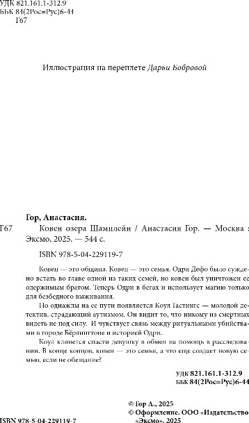 Художественная книга Черным-бело Ковен озера Шамплейн, твердая обложка (Гор Анастасия) — фото 2