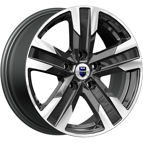 Литой диск K&K Висмут 16x7" 5x112мм DIA 66.6мм ET 35мм Алмаз черный
