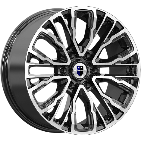 Литой диск K&K Кортес 19x8.5" 6x139.7мм DIA 77.9мм ET 24мм Алмаз черный