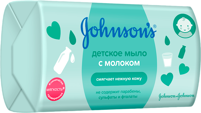 Мыло твердое детское Johnson's Baby С молоком (90г)
