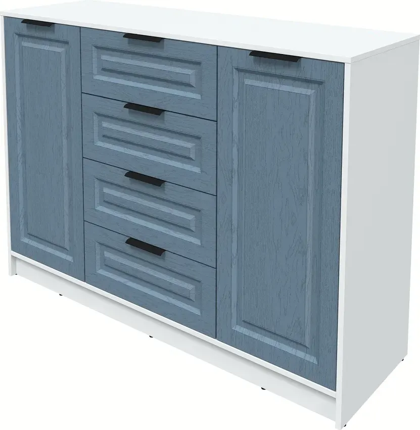 Тумба Interline Концепт КТ-Т140 Деко (белый платинум/дуб лазурный) — фото 2