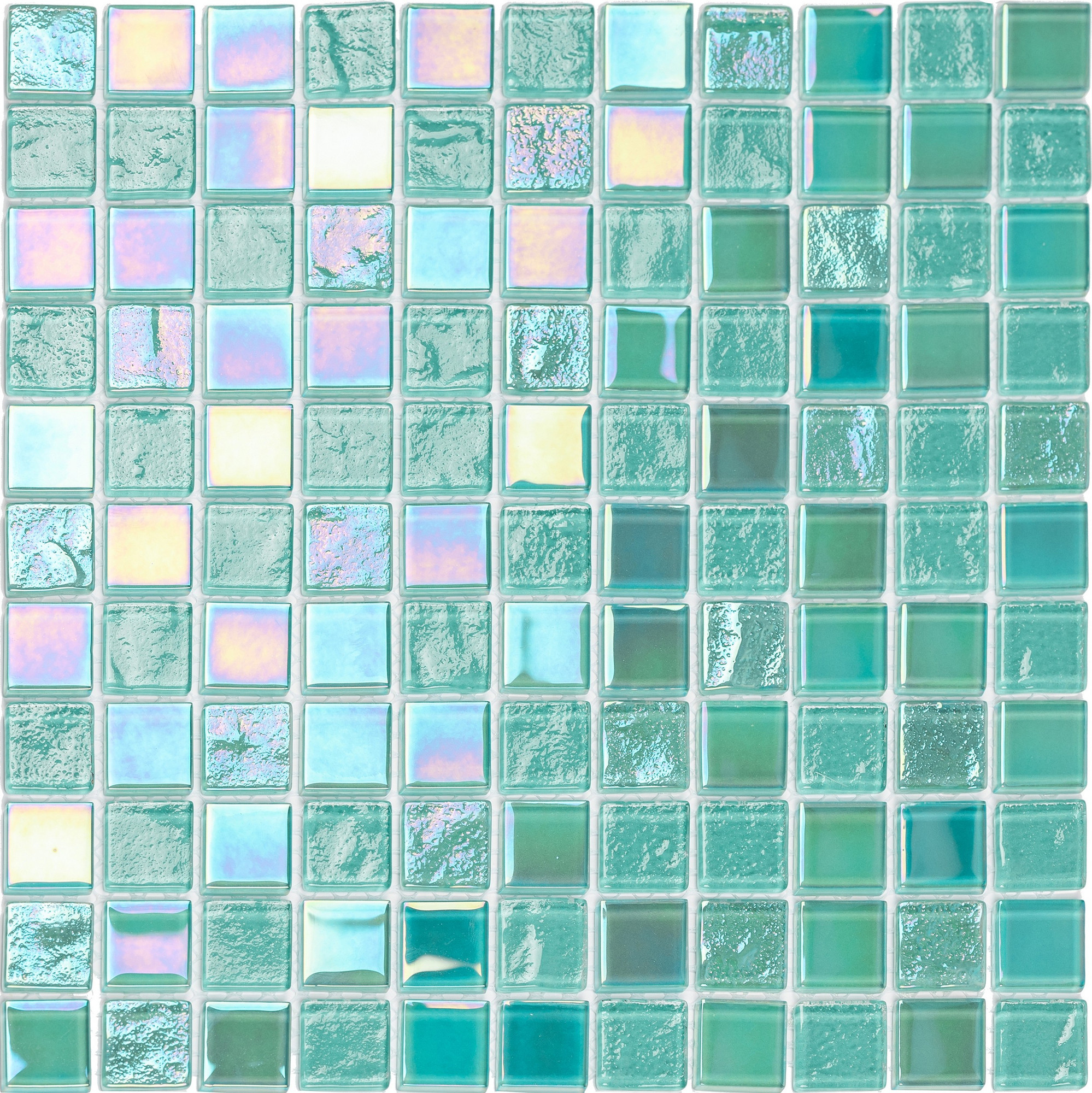 Мозаика Wellerein Crystal Glass SD7032 (300x300, бирюзовый) — фото 5