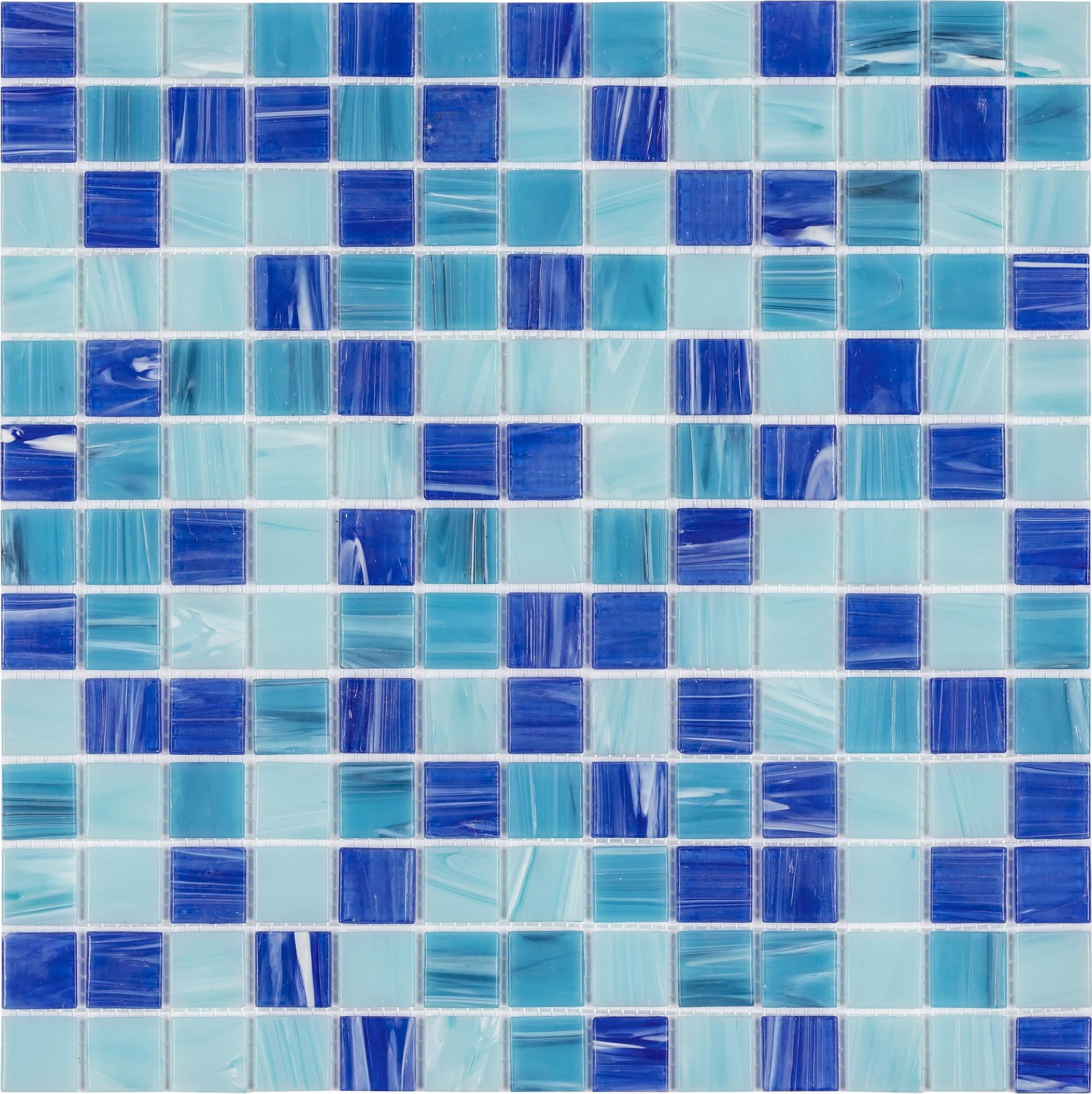 Мозаика Wellerein Crystal Glass Mix Hot Melting FS023 (304x304, сине-голубой) — фото 6