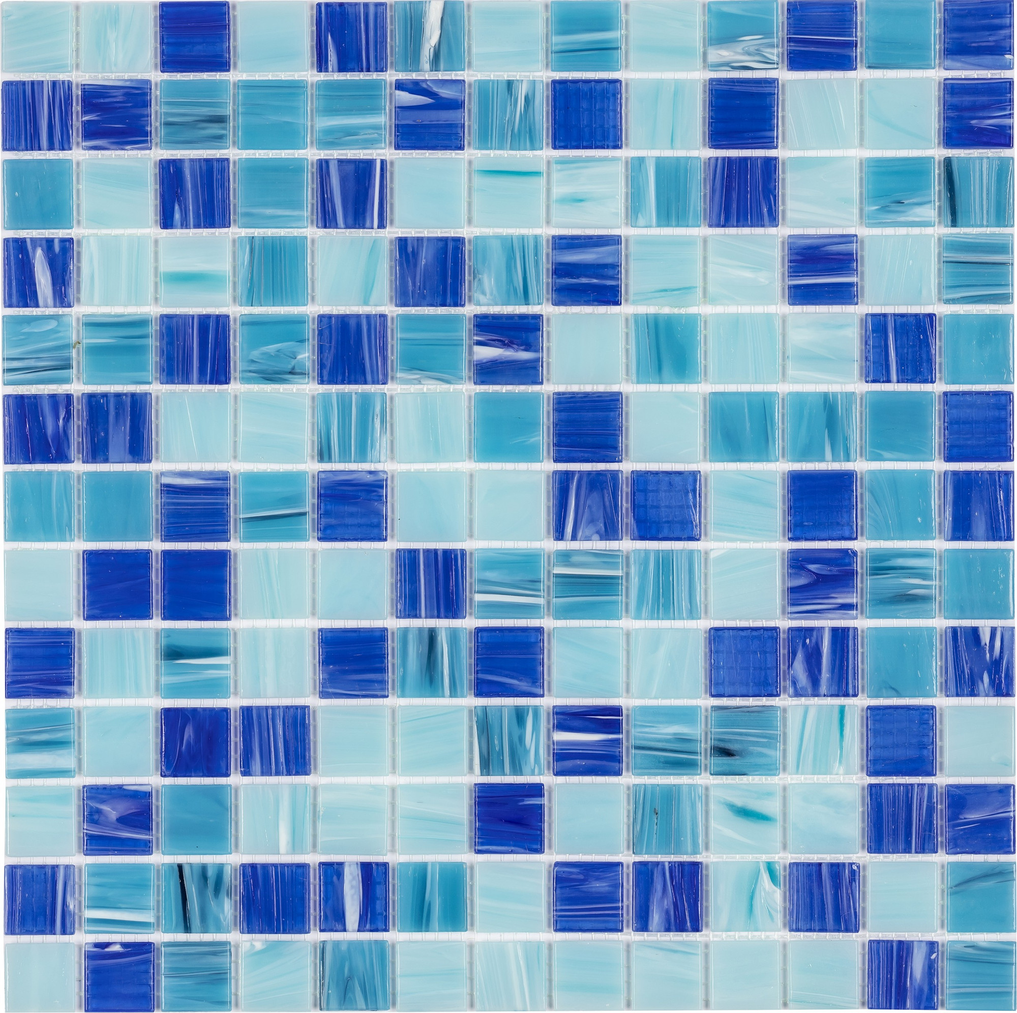 Мозаика Wellerein Crystal Glass Mix Hot Melting FS023 (304x304, сине-голубой) — фото 5