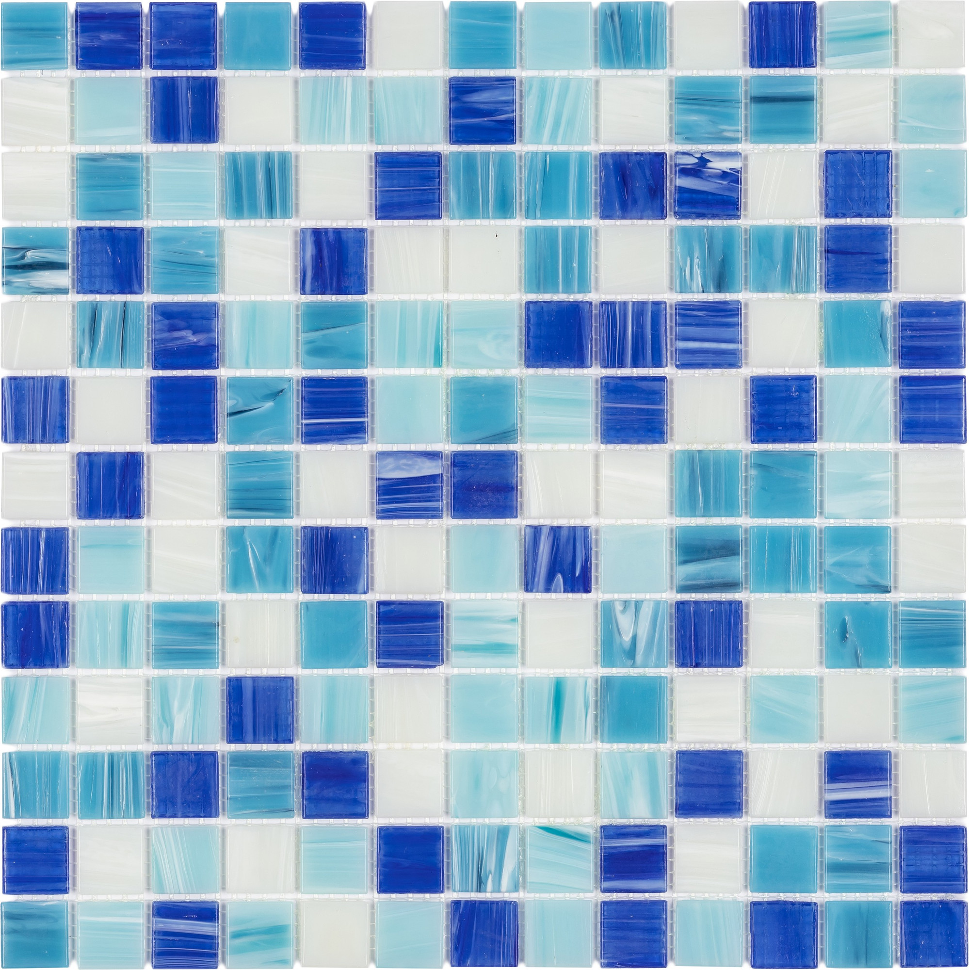 Мозаика Wellerein Crystal Glass Mix Hot Melting FS014 (304x304, сине-голубой) — фото 5