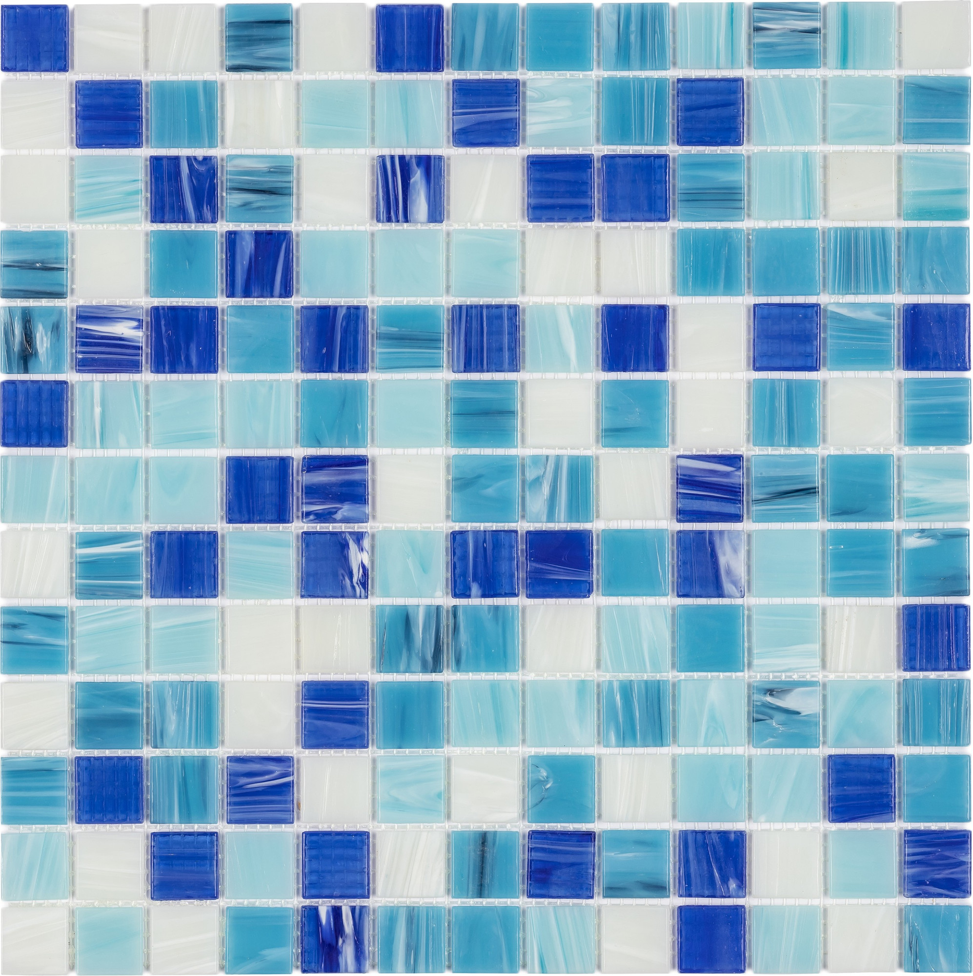 Мозаика Wellerein Crystal Glass Mix Hot Melting FS014 (304x304, сине-голубой) — фото 6
