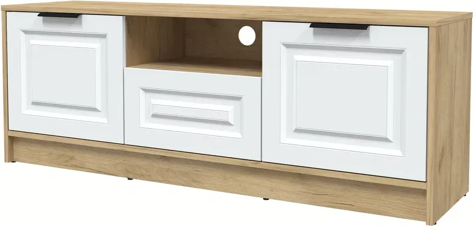 Тумба Interline ТВ Концепт КТ-ТВ3-50 Деко (дуб золотой/белый) — фото 1