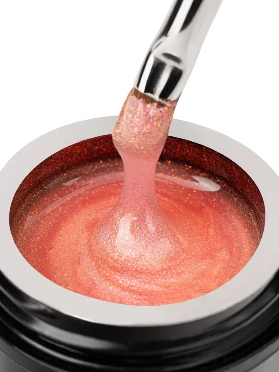 Моделирующий гель для ногтей Manita Professional Builder Gel Euphoria №03 с хлопьями юки (15мл) — фото 2