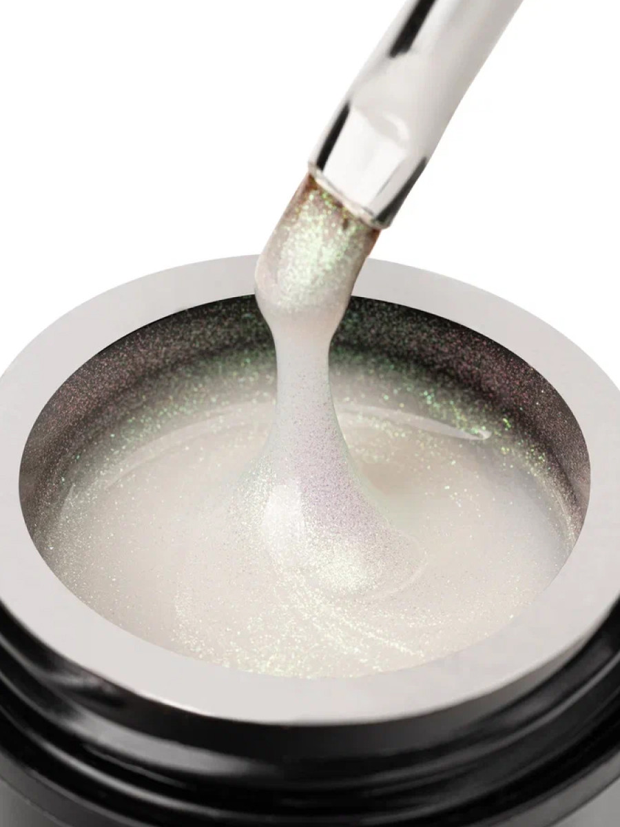 Моделирующий гель для ногтей Manita Professional Builder Gel Euphoria №07 с хлопьями юки (15мл) — фото 2