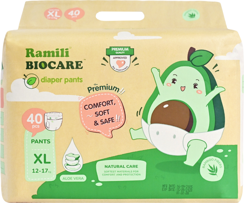 Подгузники-трусики детские Ramili Biocare X-Large / XLP40 (XL, 40шт)