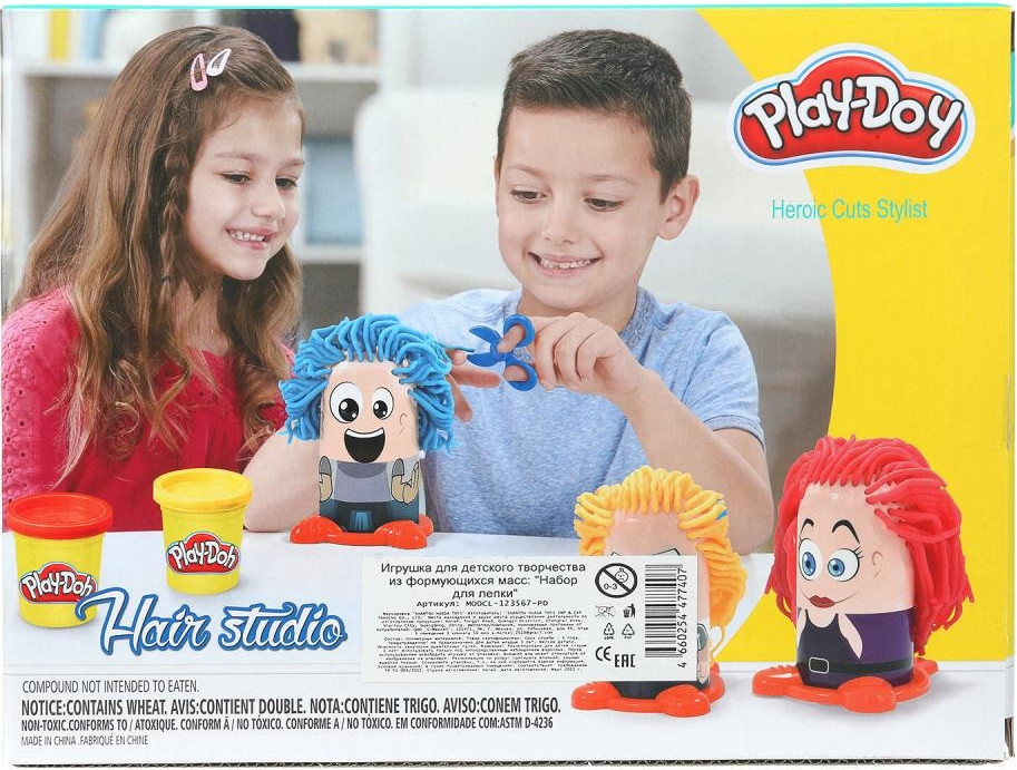 Набор для лепки Play-Doh Hair Studio с формочками / MODCL-123567-PD — фото 2