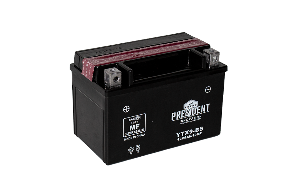Мотоаккумулятор President Auto (1) 140A YTX9-BS / YTX9-BS (9А/ч)