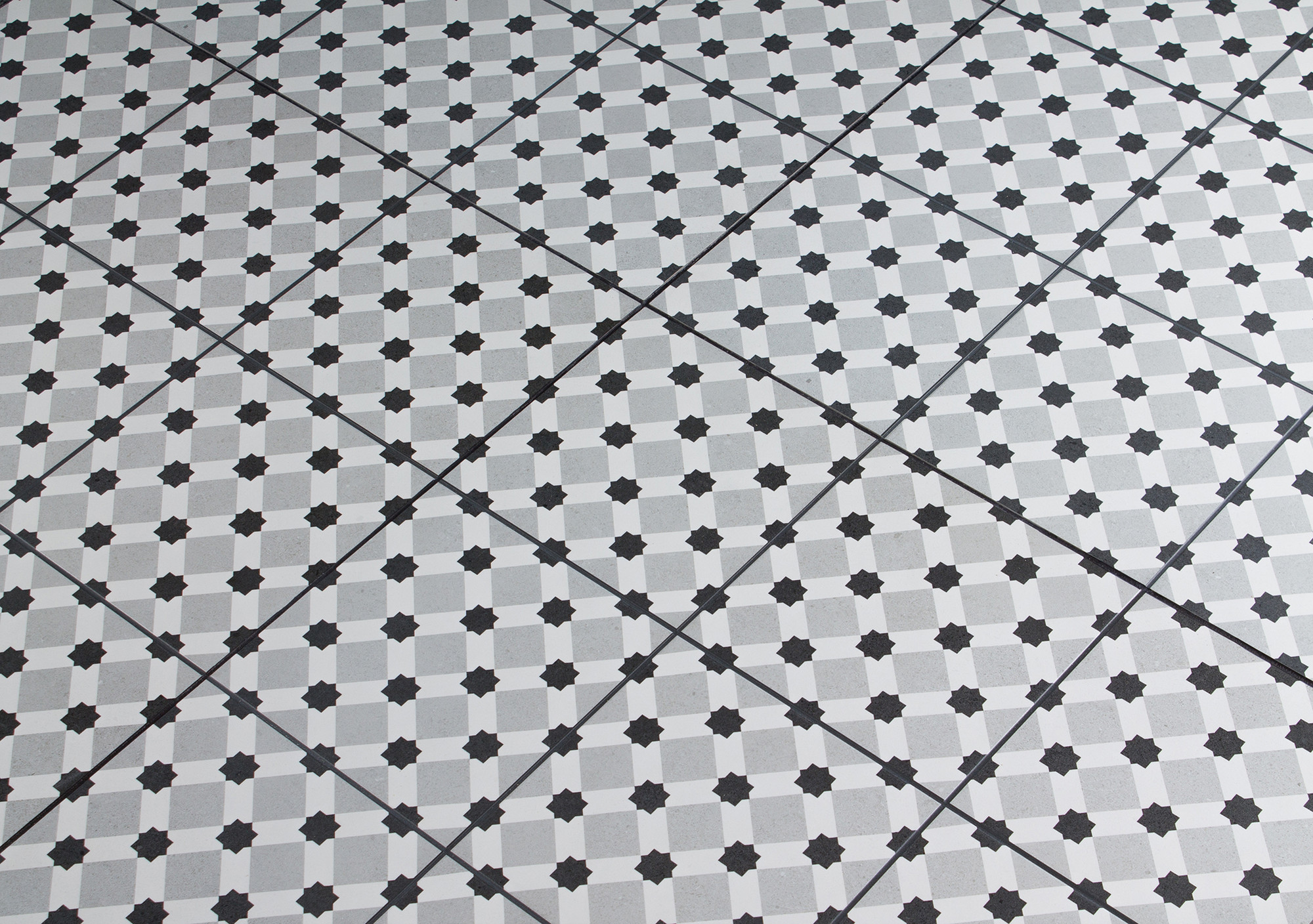 Плитка Staro Pre-cut Rondo Grey (Black joint) Matt 25718140 (600x600) — фото 2