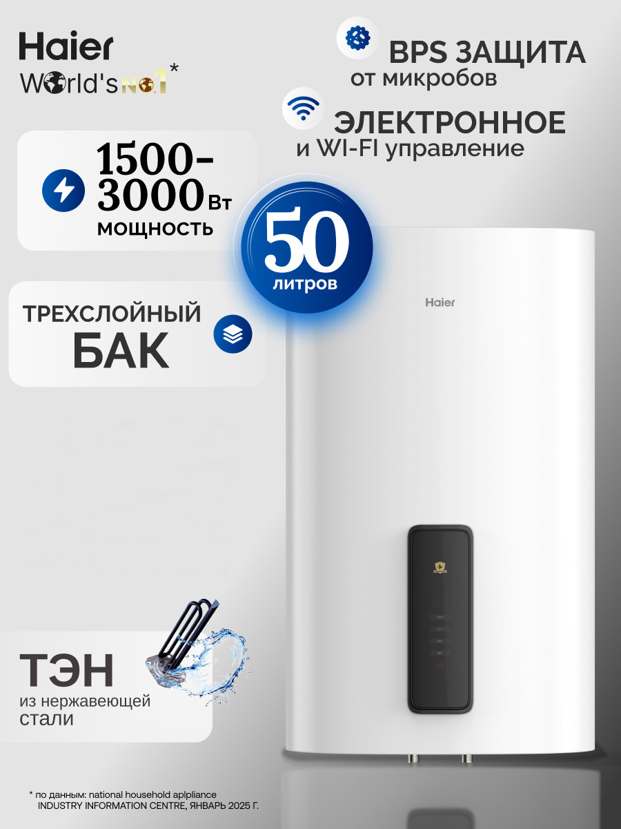 Накопительный водонагреватель Haier ES50V-F7 / GA0G7LE02 — фото 2