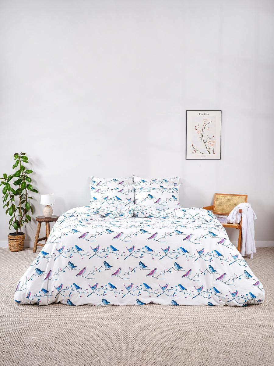 Комплект постельного белья Ночь нежна Birds сем 70x70 / 20116-1+71141-21 — фото 2