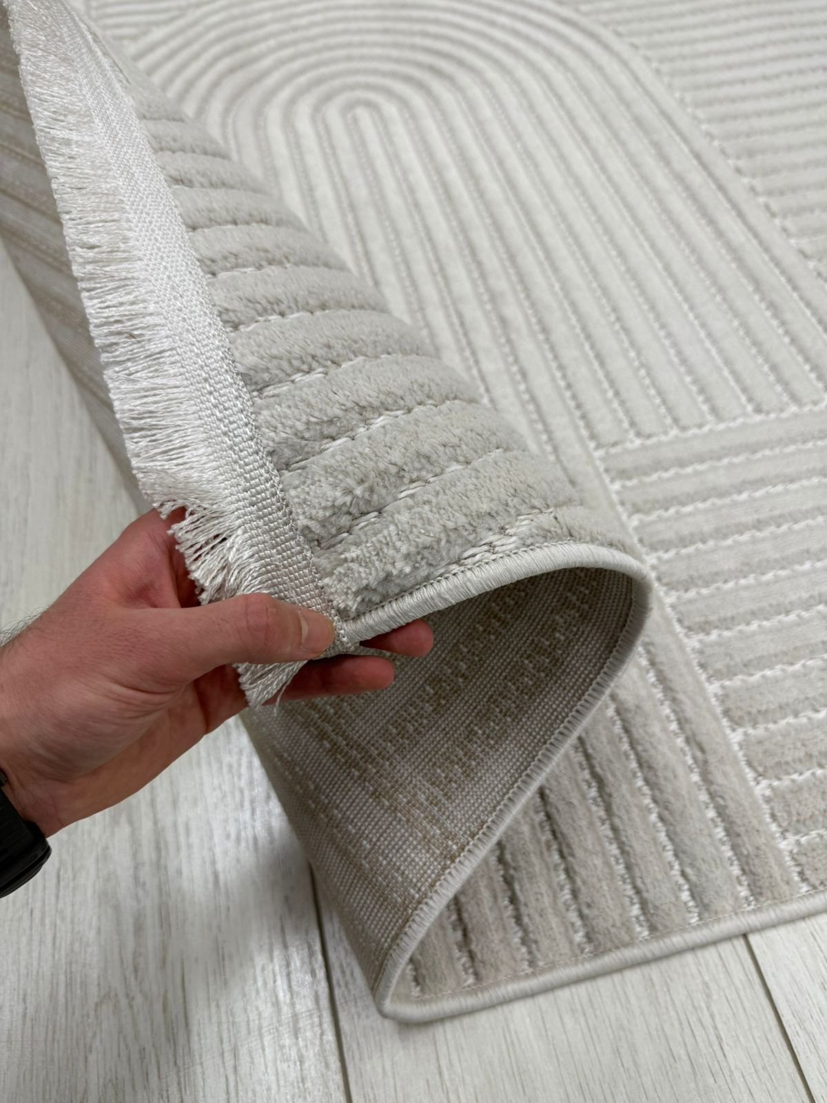 Коврик Radjab Carpet Моника Прямоугольник MC 402A (0.8x1.5, Beige) — фото 3