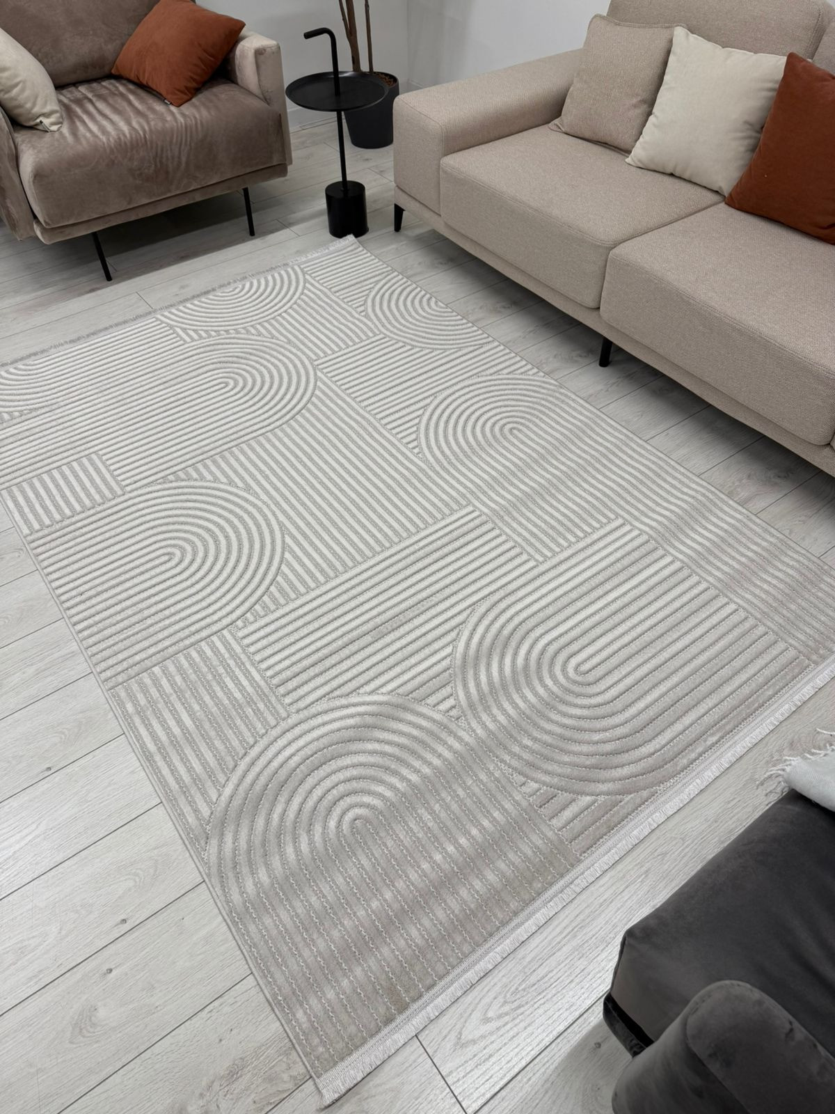 Коврик Radjab Carpet Моника Прямоугольник MC 402A (0.8x1.5, Beige) — фото 5