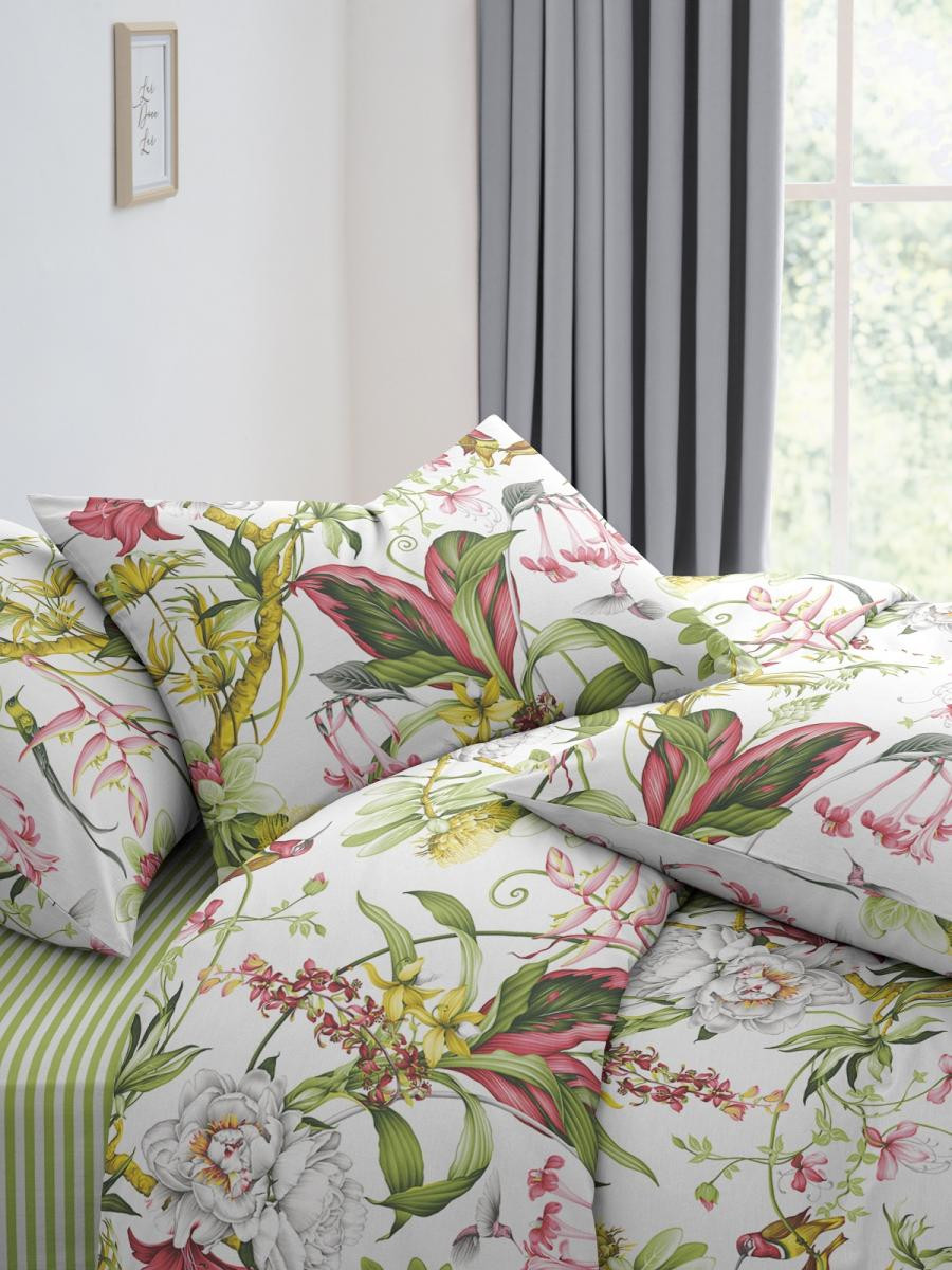 Комплект постельного белья Ночь нежна Гарден бердс Евро 50x70 / 70823-1+70471-8 — фото 4