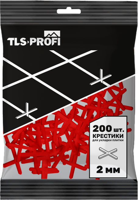 Крестики для укладки плитки TLS-Profi 2мм / TLSZAX202025 (200шт)