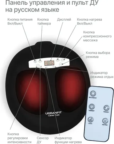 Массажные тапочки CleverCare Гармония с пультом ДУ / CC-001DU (черный) — фото 2