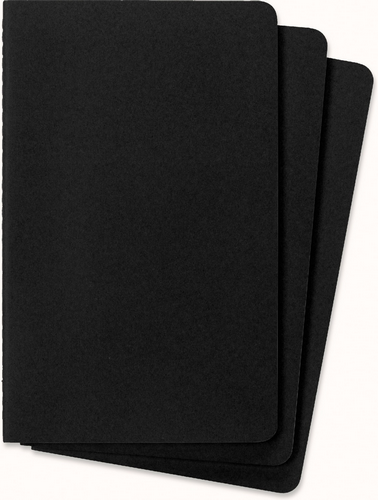 Набор блокнотов Moleskine Cahier Journal Large QP316 (3шт, черный) — фото 5