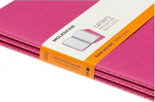 Набор блокнотов Moleskine Cahier Journal Pocket CH011D17 (3шт, розовый неон) — фото 5