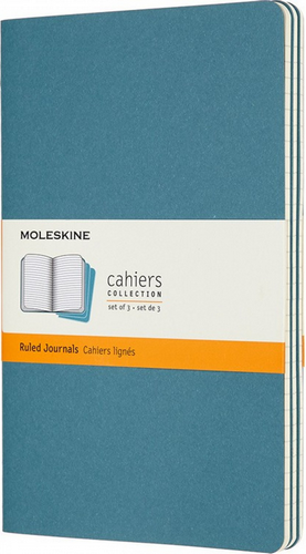 Набор блокнотов Moleskine Cahier Journal Large CH016B44 (3шт, голубой)