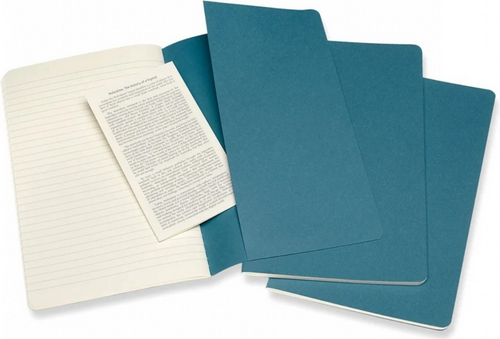 Набор блокнотов Moleskine Cahier Journal Large CH016B44 (3шт, голубой) — фото 3