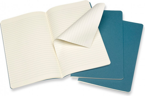 Набор блокнотов Moleskine Cahier Journal Large CH016B44 (3шт, голубой) — фото 4