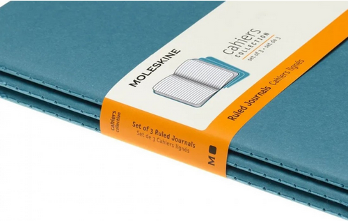 Набор блокнотов Moleskine Cahier Journal Large CH016B44 (3шт, голубой) — фото 2