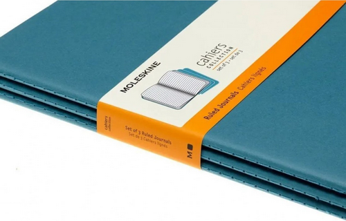 Набор блокнотов Moleskine Cahier Journal XLarge CH021B44 (3шт, голубой) — фото 2
